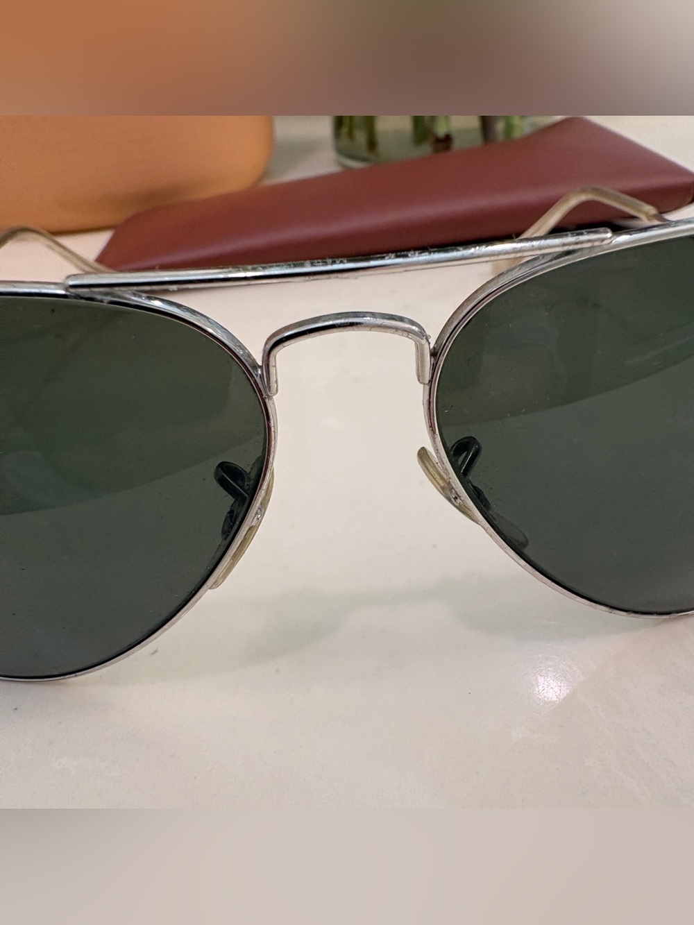 Ray-Ban Aviator Sunglasses - Silver Frame, Green Lenses - Picture 6 of 8